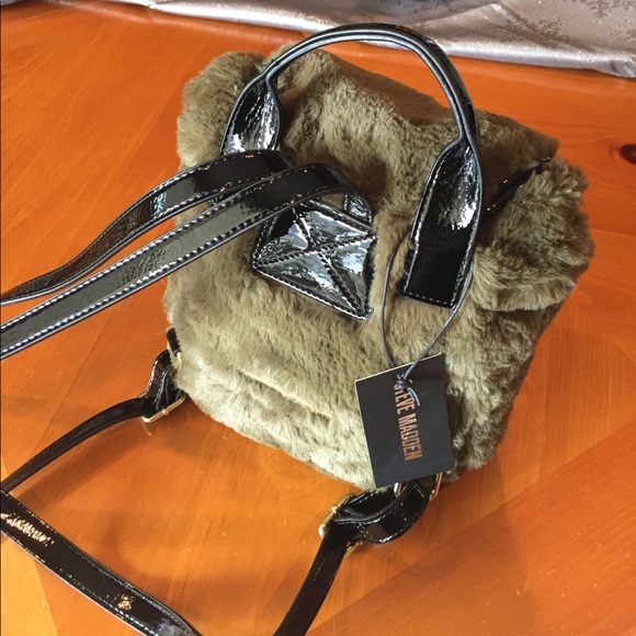 Steve Madden Olive Fur Mini Backpack/New main image 5