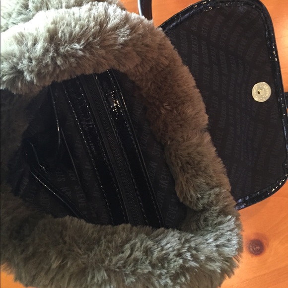 Steve Madden Olive Fur Mini Backpack/New main image 4