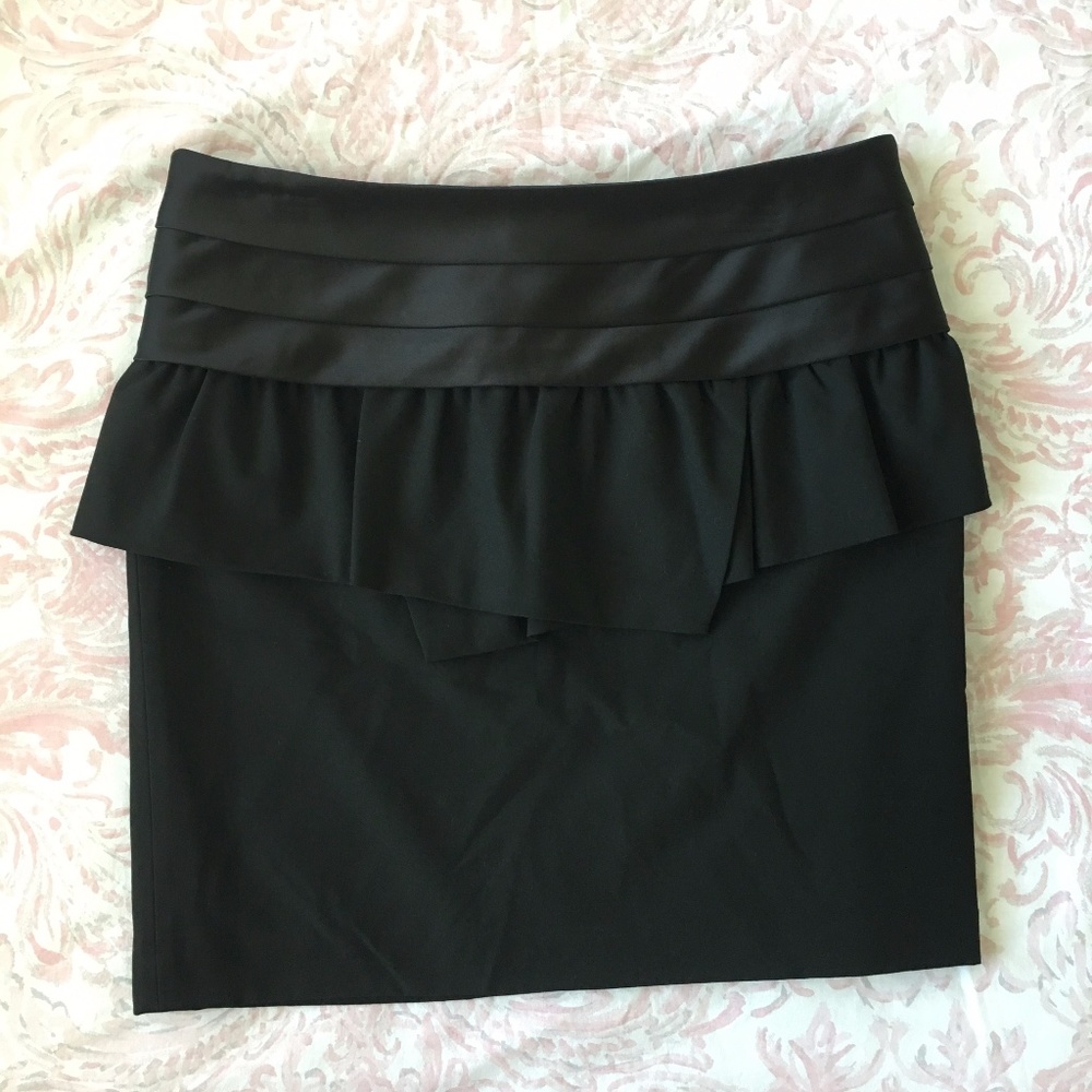 Michael Kors Silk and Ruffle Pencil Skirt