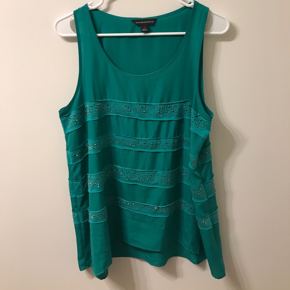 green sparkly tank top
