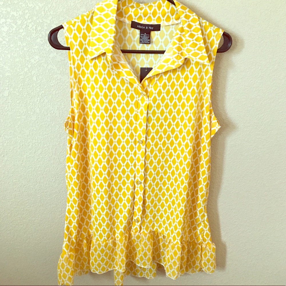 Yellow peplum top