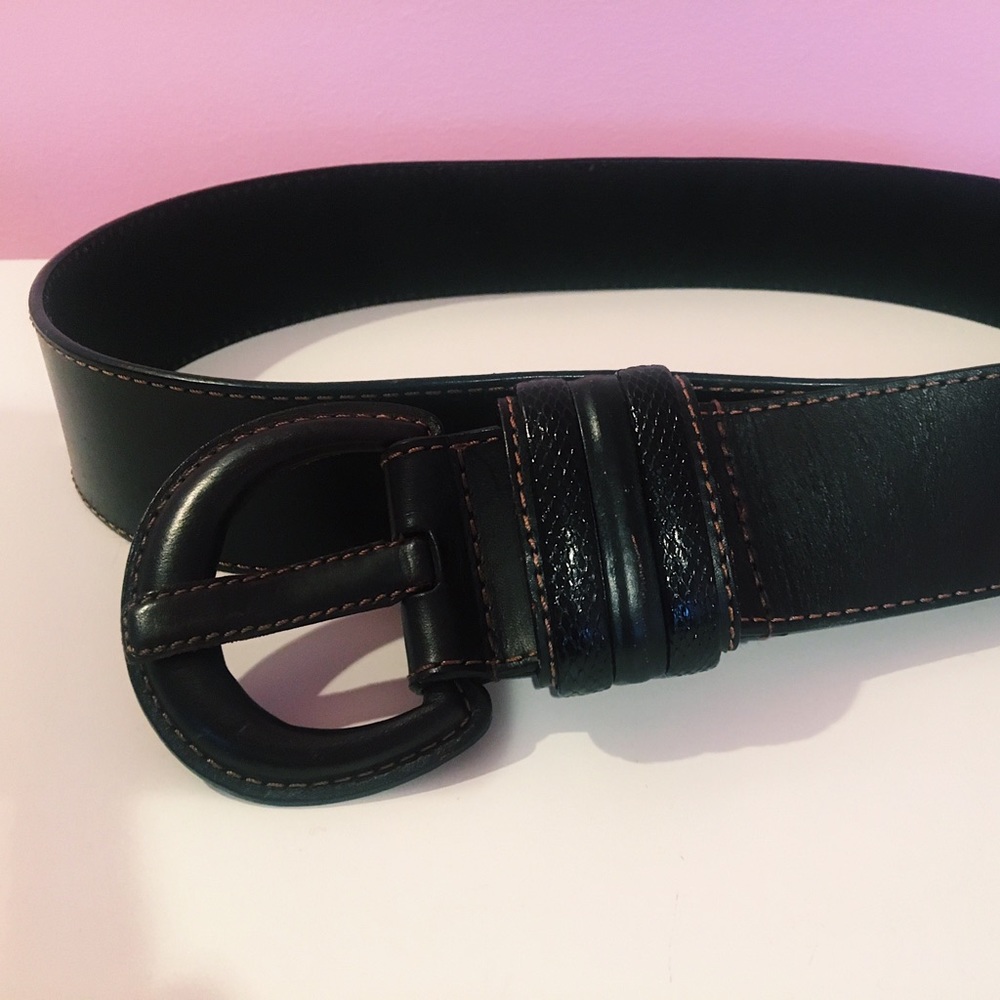 Black REAL leather belt