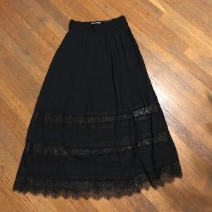 Black lace skirt