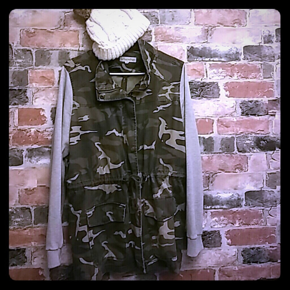 Camo cinch waist jacket