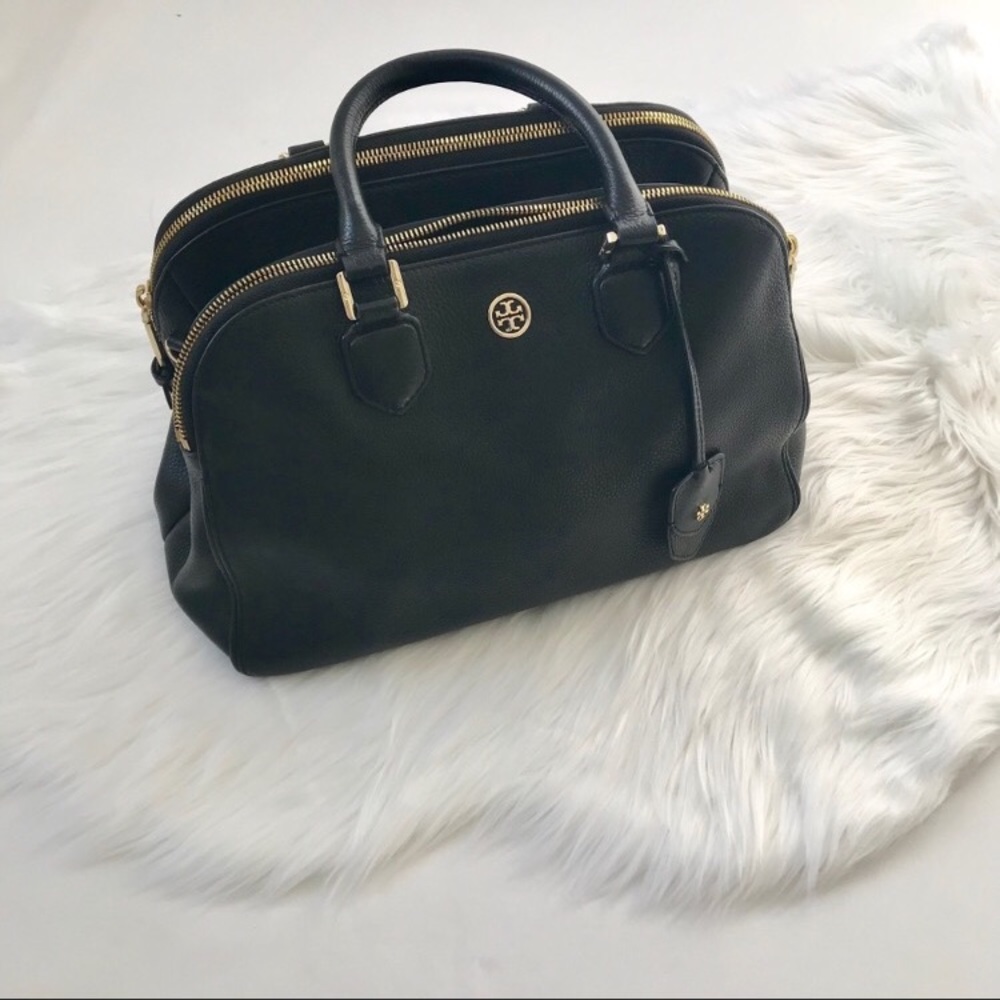 Tory Burch Triple Zip Pebbled Leather