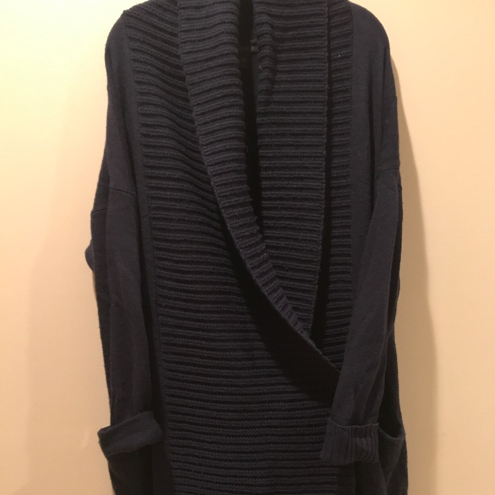 J. Crew Navy Wool Duster Cardigan Sweater