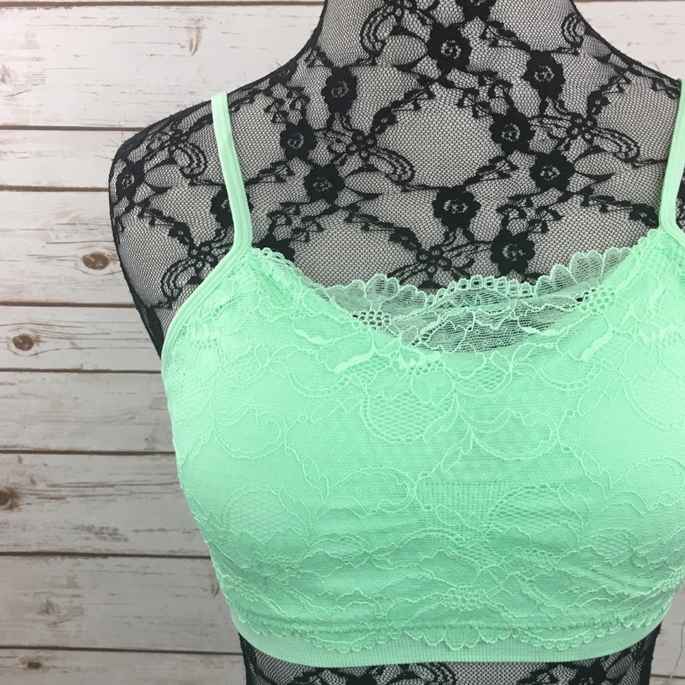 Lace Bralette Mint Green