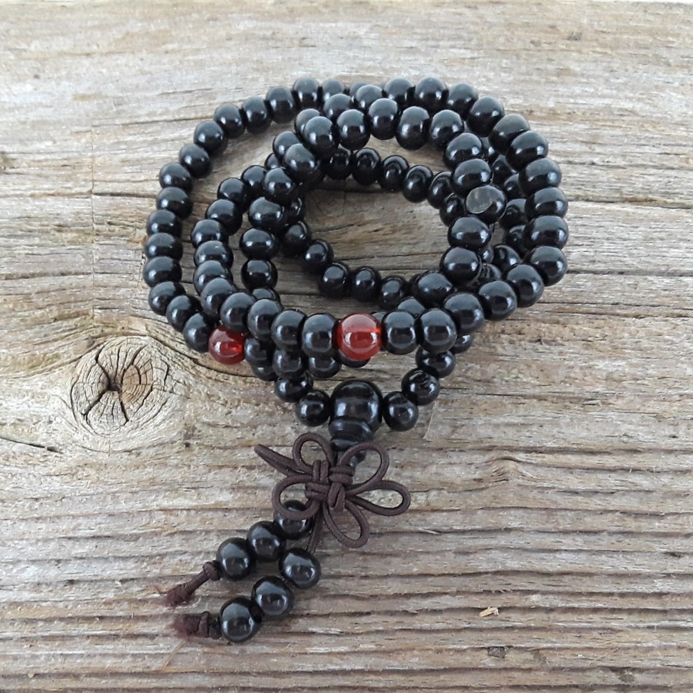 Sandalwood Buddha Meditation Prayer Mala Bracelet