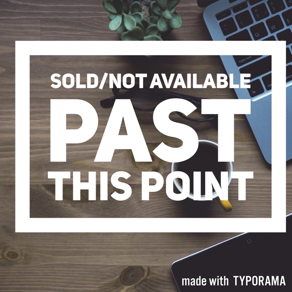 Sold/not available