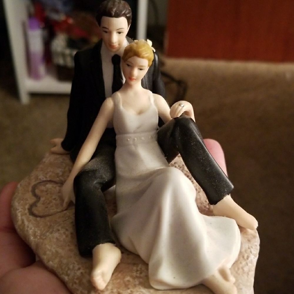 Beach themed Wedding cake topper