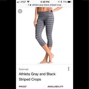 Athleta striped crop legging