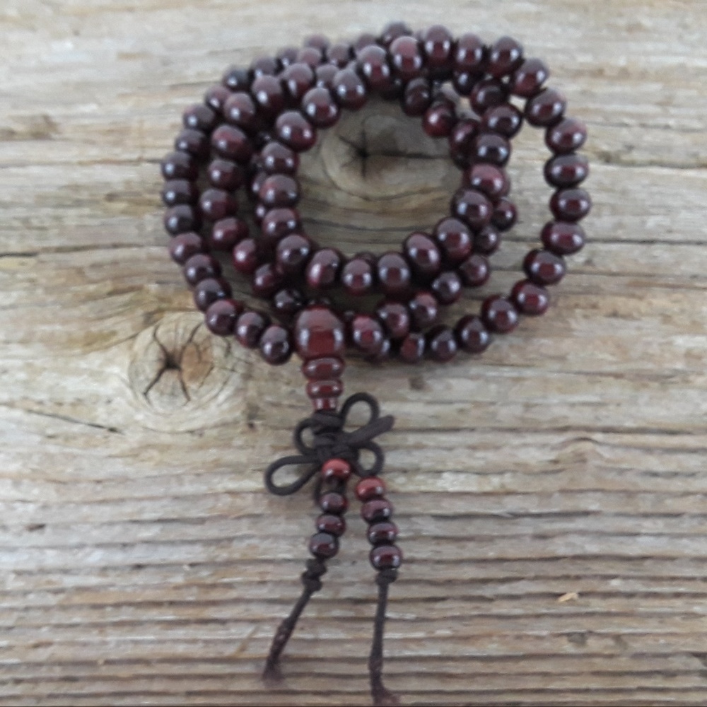 Sandalwood Buddha Meditation Prayer Mala Bracelet