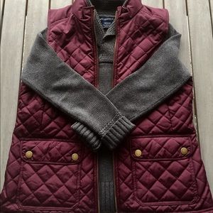 Ralph Lauren Polo Golf Quilted Maroon Vest