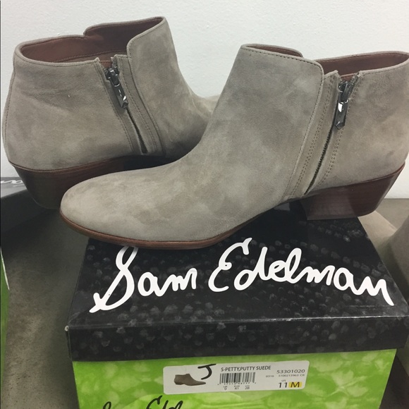 Sam Edelman Petty Putty Suede Ankle Bootie - Picture 2 of 8