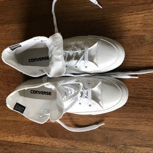 New white Converse sneakers
