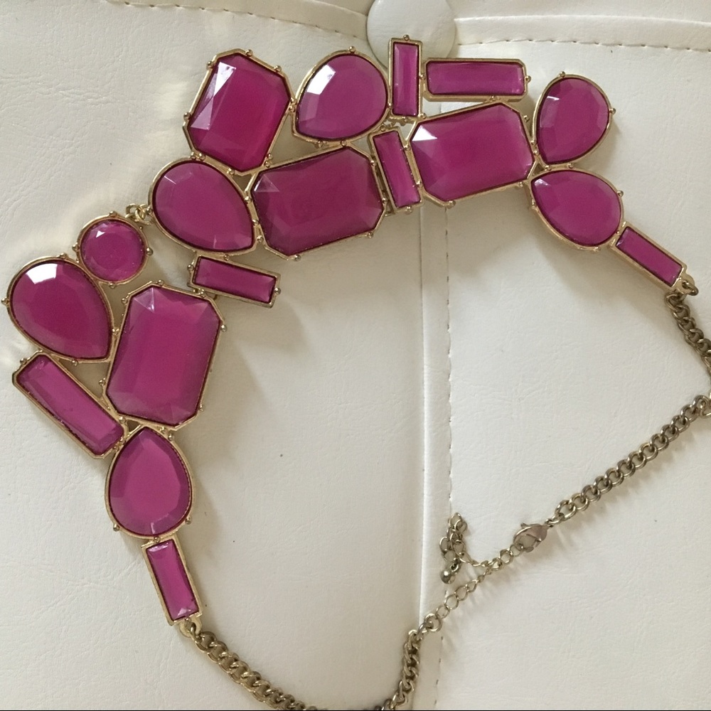Pink statement necklace