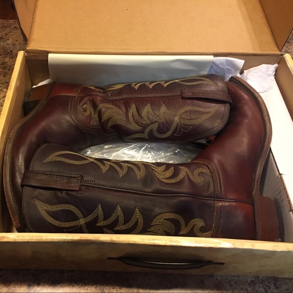 Lucchese shoes lucchese sz 9 brown soft leather cowboy boots poshmark