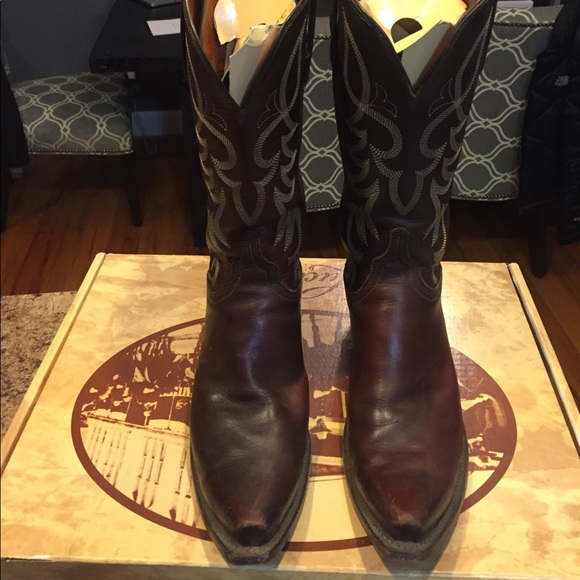 Lucchese shoes lucchese sz 9 brown soft leather cowboy boots poshmark