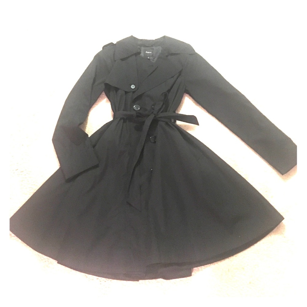 Knee length black jacket
