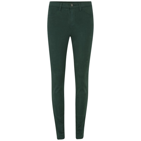 J BRAND LUXE SATEEN SUPER SKINNY IN FORREST GREEN - Picture 1 of 8