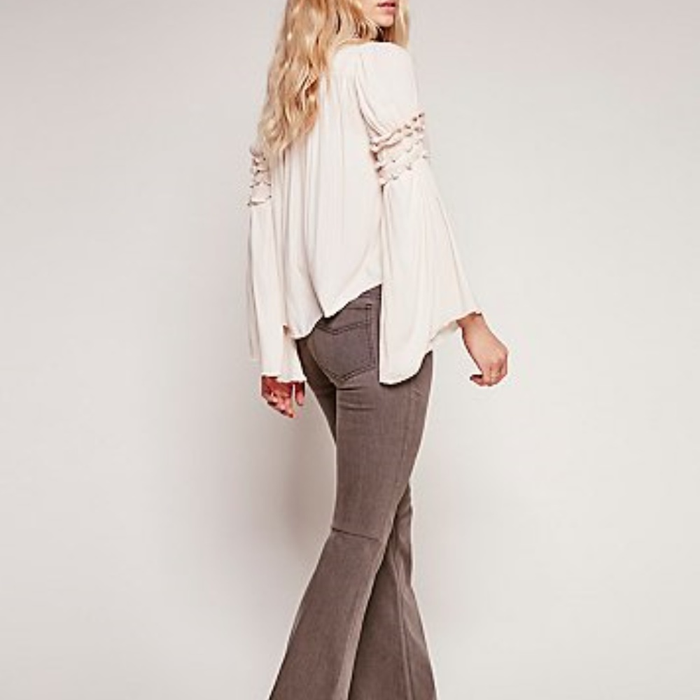 $SOLD****FP PULL ON KICK FLARE Black Sand Jeans - Picture 5 of 7