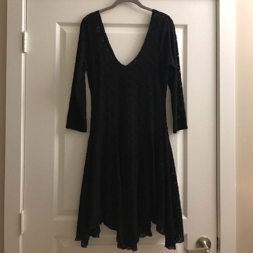 FREE PEOPLE Black Lace Dress