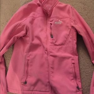 Girls pink puma jacket