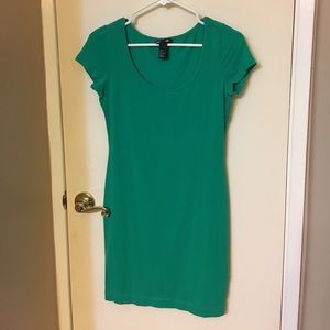 H&M Green T-shirt Dress