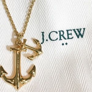 J. Crew Anchor Pendant Necklace Nautical 32 inches
