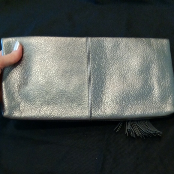 Silver Metallic Elise clutch wedding! party! - Picture 3 of 7