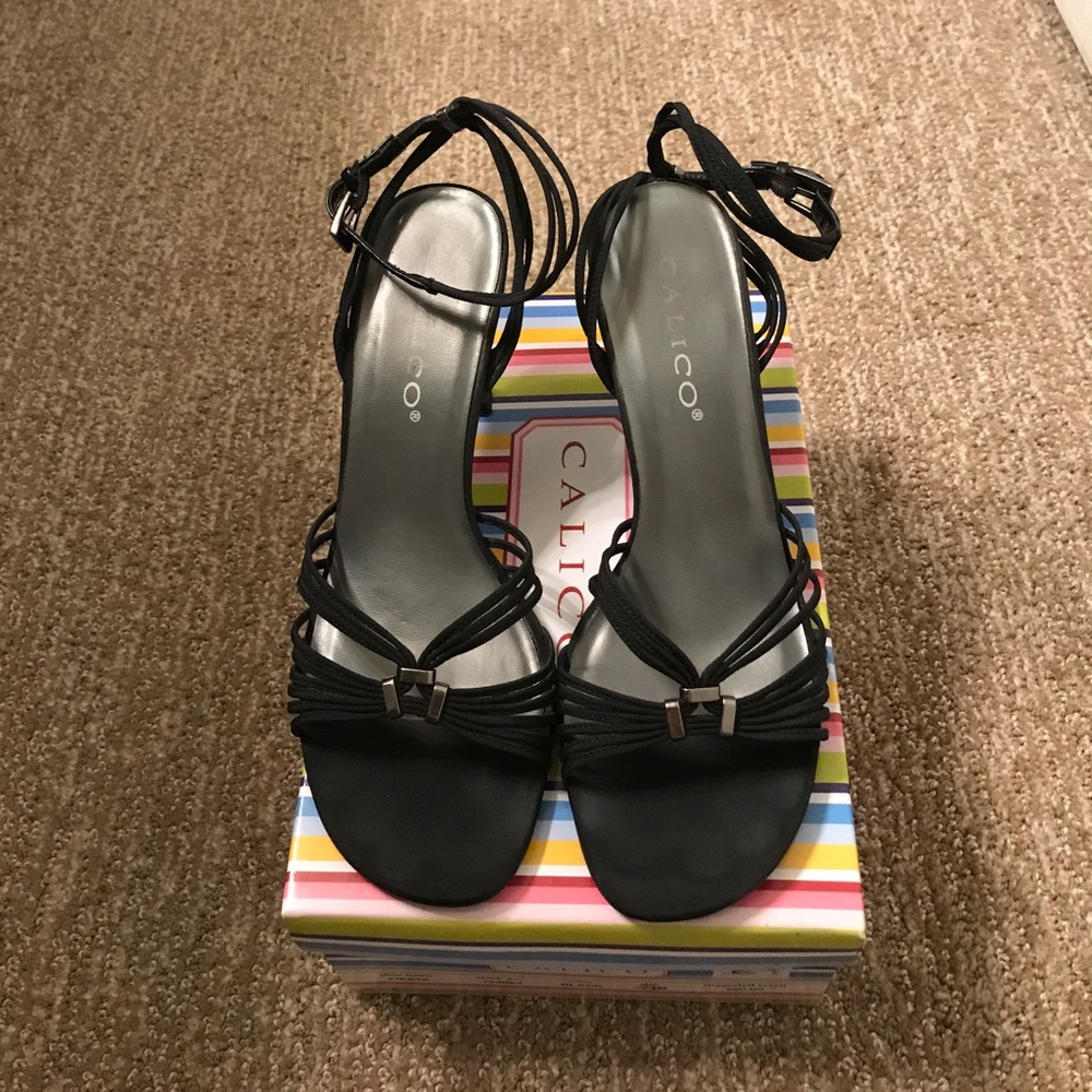 Black Calico Heels-7.5M