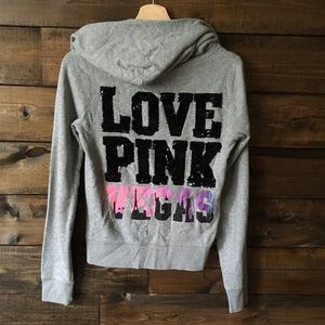 Victoria's Secret Love Pink Vegas Sequin Hoodie