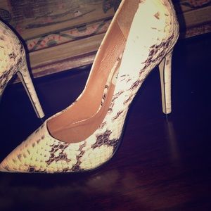 Snake Skin Steve Madden Pointy Pumps