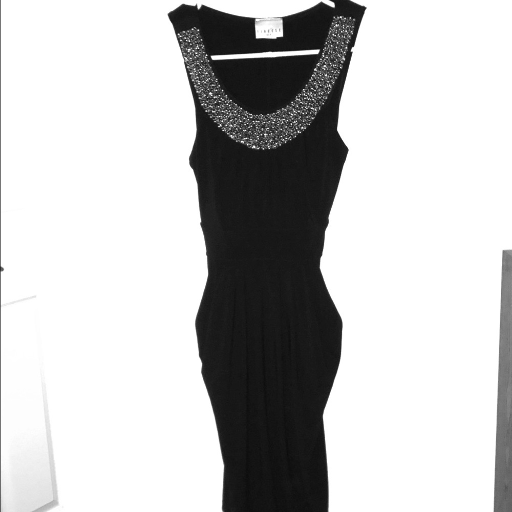 Embroidered Neck Dress