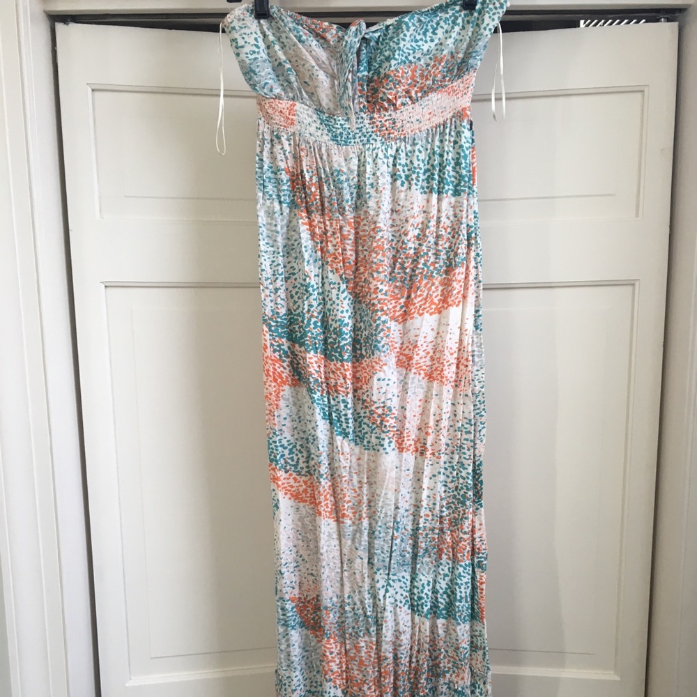Strapless long Roxy sundress
