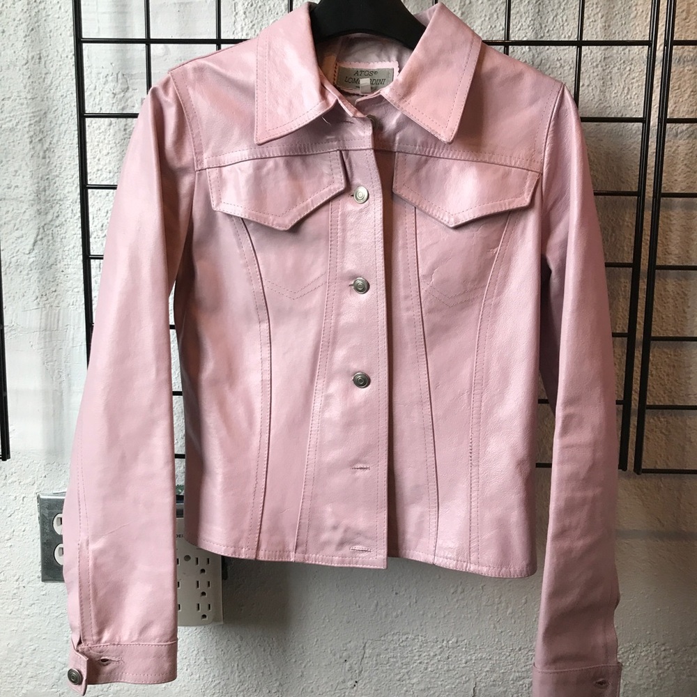 Pink Leather Jacket sz Small