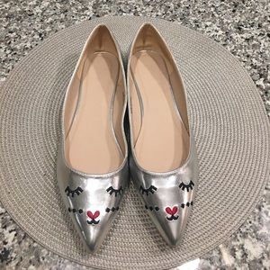 Silver mouse flats - brand new!