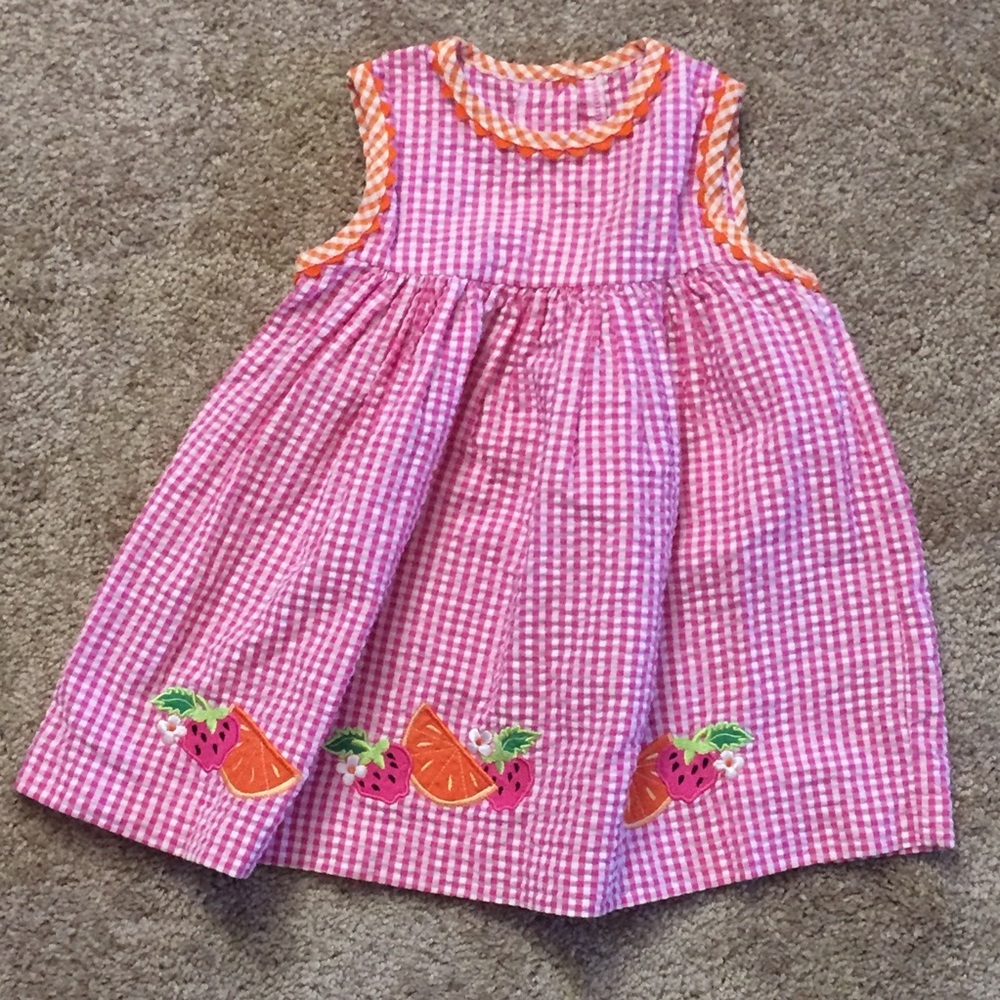 💕 Baby girl Seersucker Dress size 24m 💕