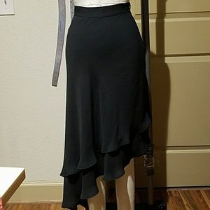 Asymmetrical black skirt