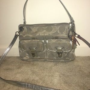 Silver Coach bag