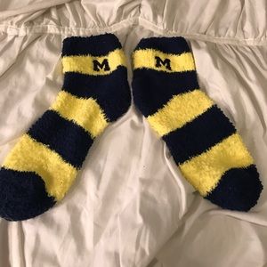 University of Michigan Fuzzy Socks (Small)