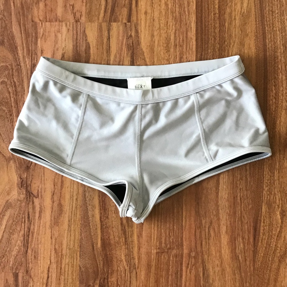 Roxy Metallic Gray Boy Shorts