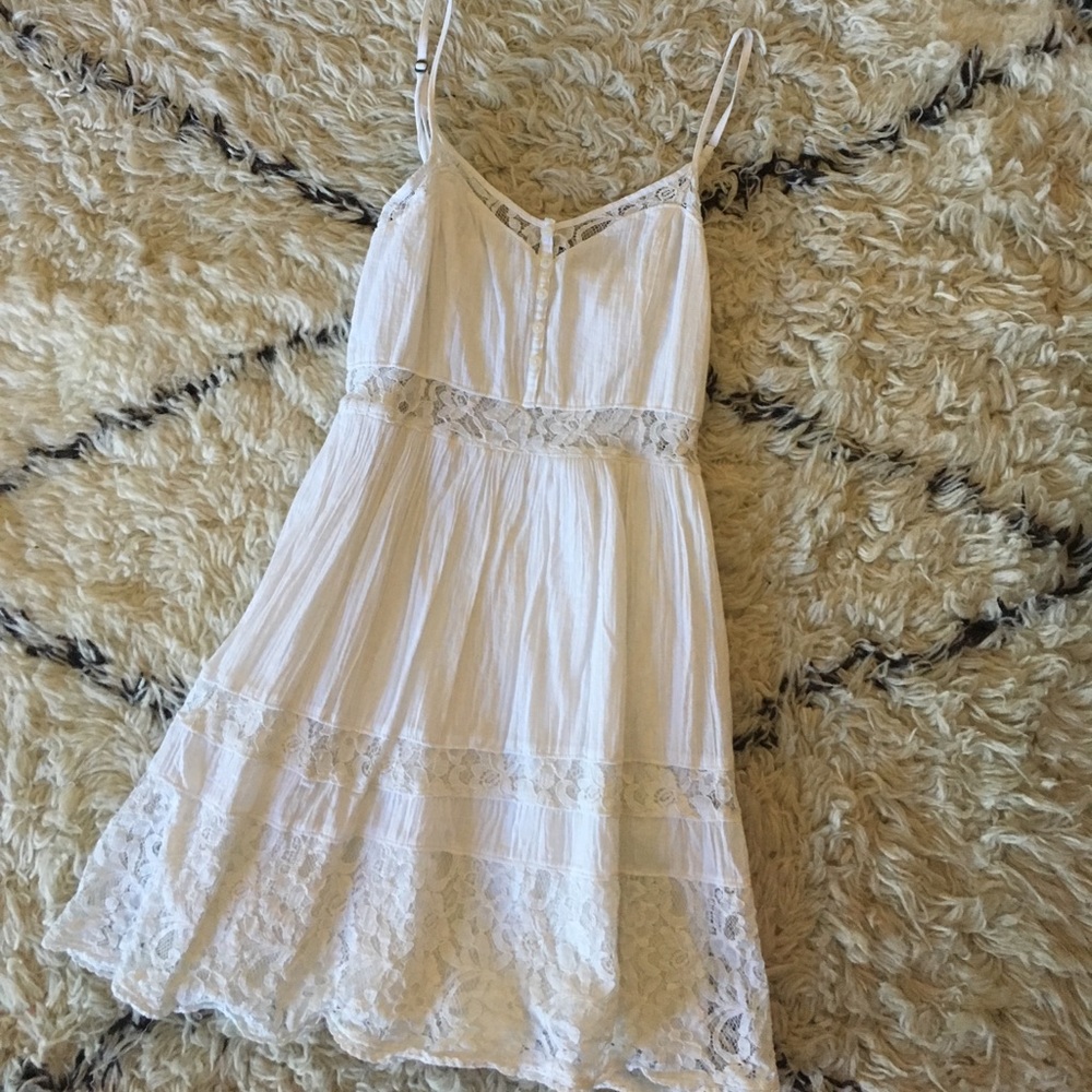 Abercrombie boho white shirt dress