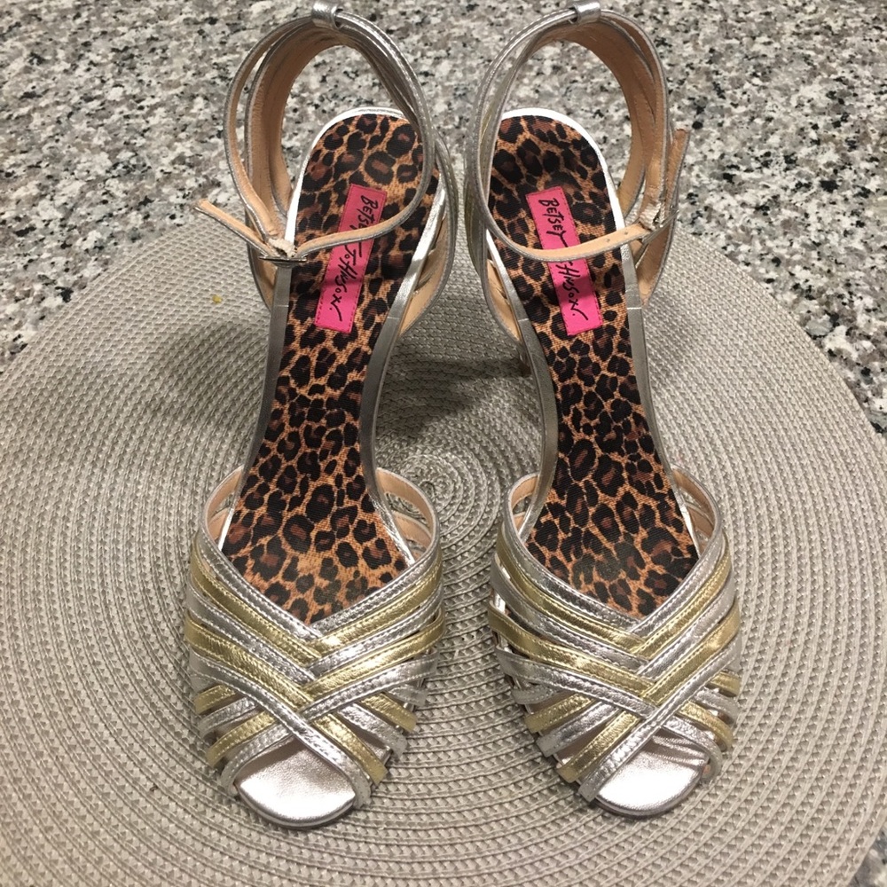 Betsey Johnson - Mixed metallic heels