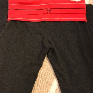So Low Stretch Pants - Grey and Red Stripe - S