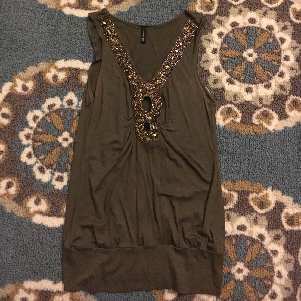Olive green sequined too