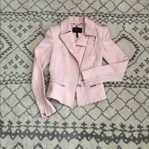 V DAY SALE BCBGMaxazaria Boe Moto Jacket blush XXS