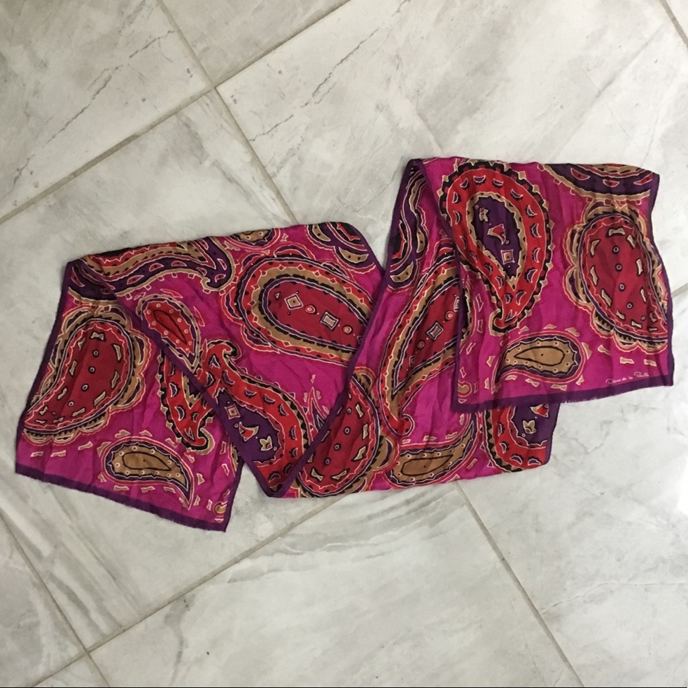 Oscar de la Renta Vintage Silk Scarf