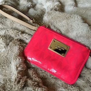 Michael Kors Patent Leather Wristlet Coin Purse