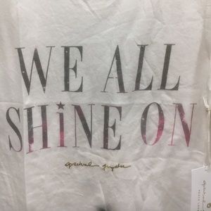 Spiritual Gangster we all shine on White new tank